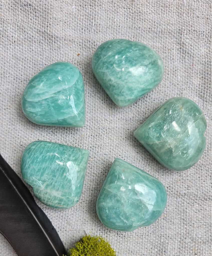 Amazonite Hearts Amazonite Hearts